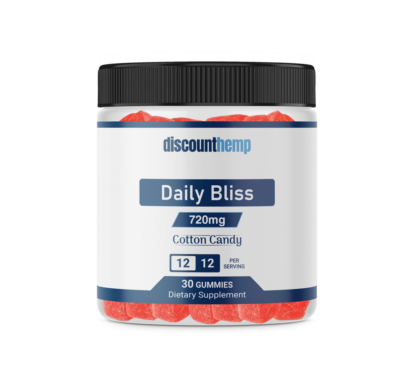 Daily Bliss - Cotton Candy Hemp Gummies - 720mg