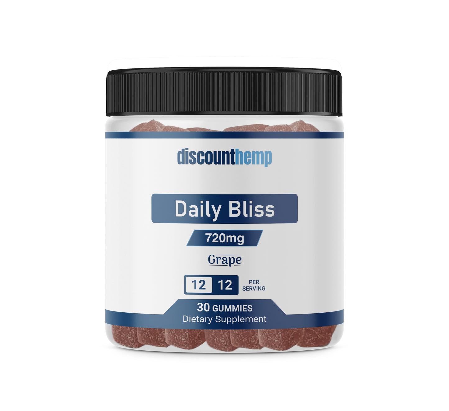 Daily Bliss - Grape Hemp Gummies - 720mg