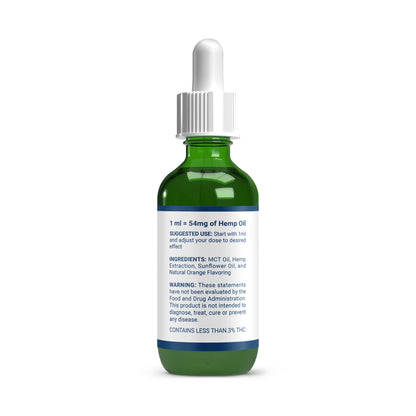 Hemp Tincture - Orange Flavor - 1500mg - 1oz