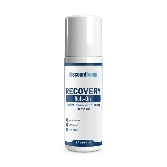 Recovery Roll-On by DiscountHemp is specially formulated to address strains, sprains, arthritis, and sore muscles.