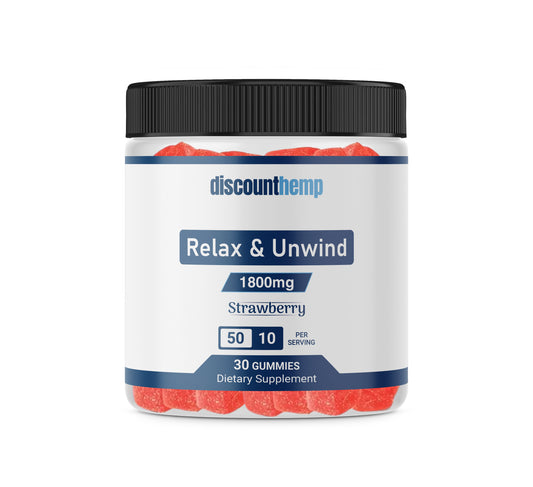 Relax & Unwind - Strawberry Hemp Gummies - 1800mg